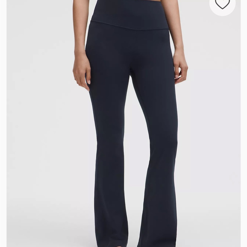 Lululemon Navy flare side slit Leggings